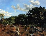 Frederic Bazille Landscape at Chailly oil painting reproduction